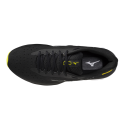 Running Mizuno Wave Skyrise 6  Noir/Gris Harbor/Lemon Tonic