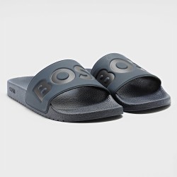 Mules Boss ARYEH_SLID_NPVLG Gris Foncé – Un style affirmé et haut de gamme