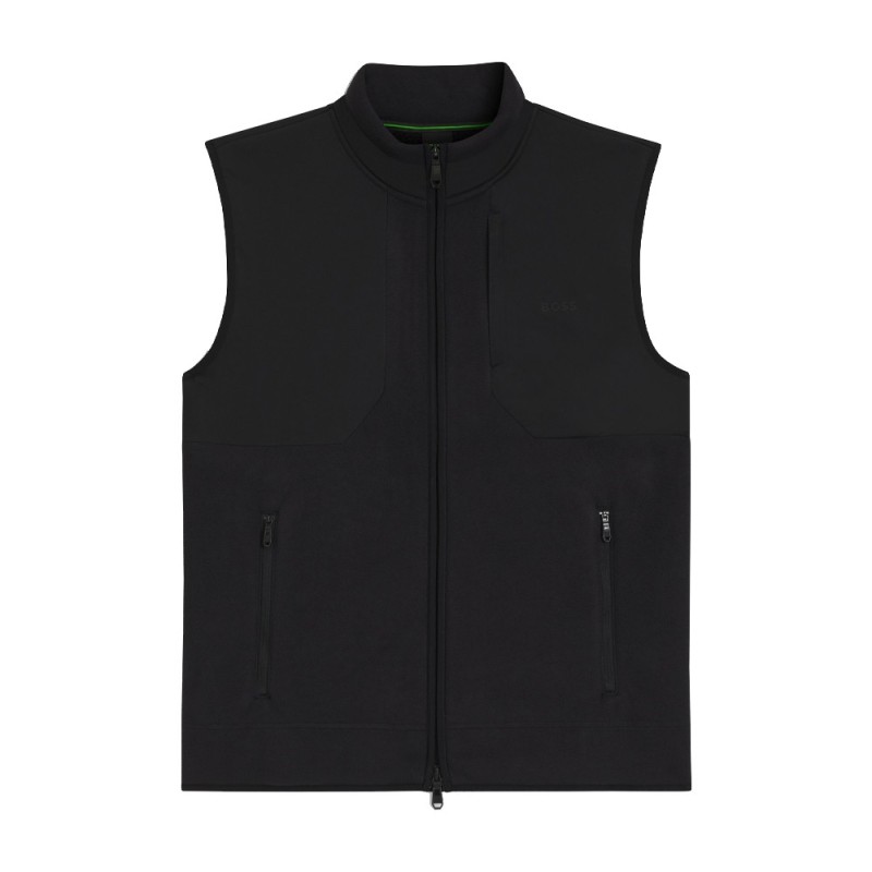 Gilet coupe décontractée avec polaire sherpa SW_Hole19 Sveedy BOSS Noir