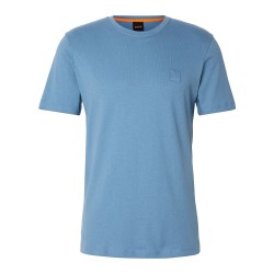 T-shirt en jersey de coton avec patch logoTALES Boss bleu