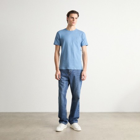 T-shirt en jersey de coton avec patch logoTALES Boss Bleu