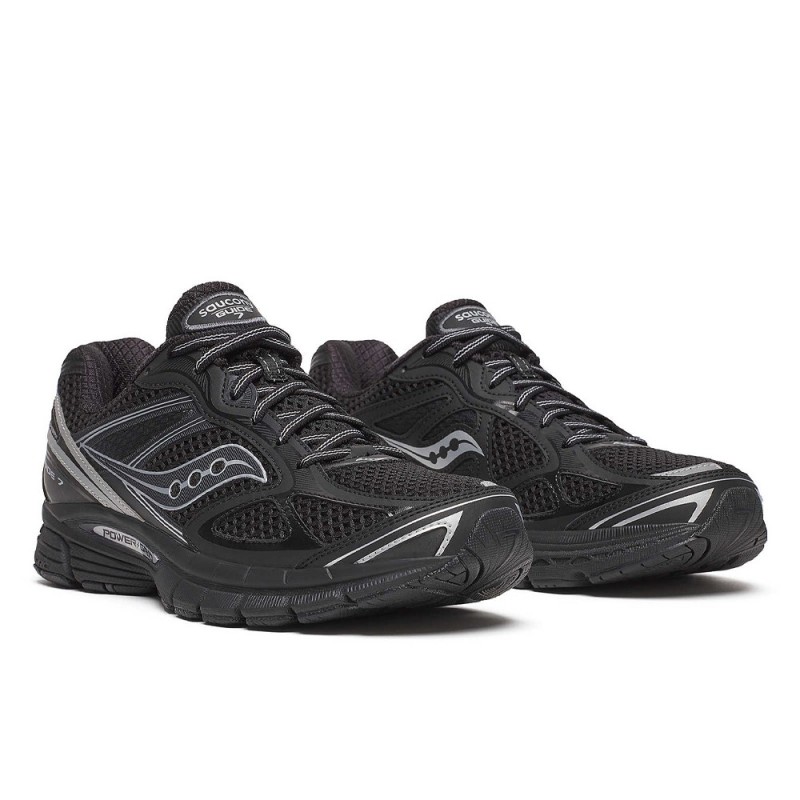 Baskets Saucony ProGrid Guide 7 Black/Silver – Amorti dynamique et stabilité pour vos runs