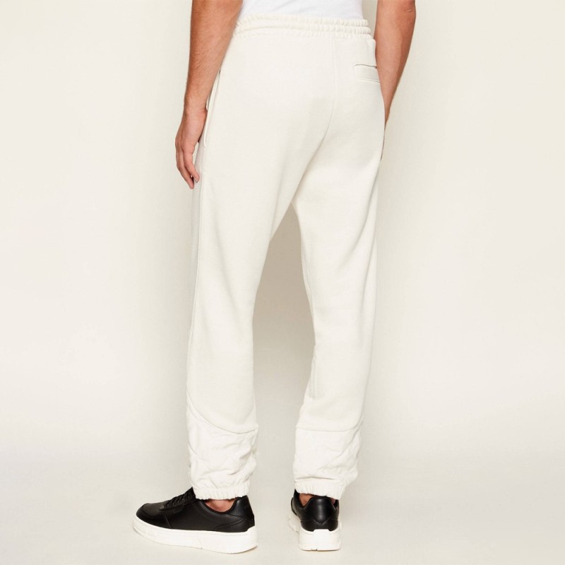 Bas de survêtement Dilvanos HUGO en coton mélangé avec logo estampé à la cire blanc