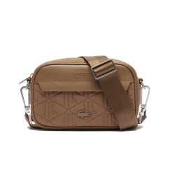 Petit sac reporter LACOSTE The Blend marron