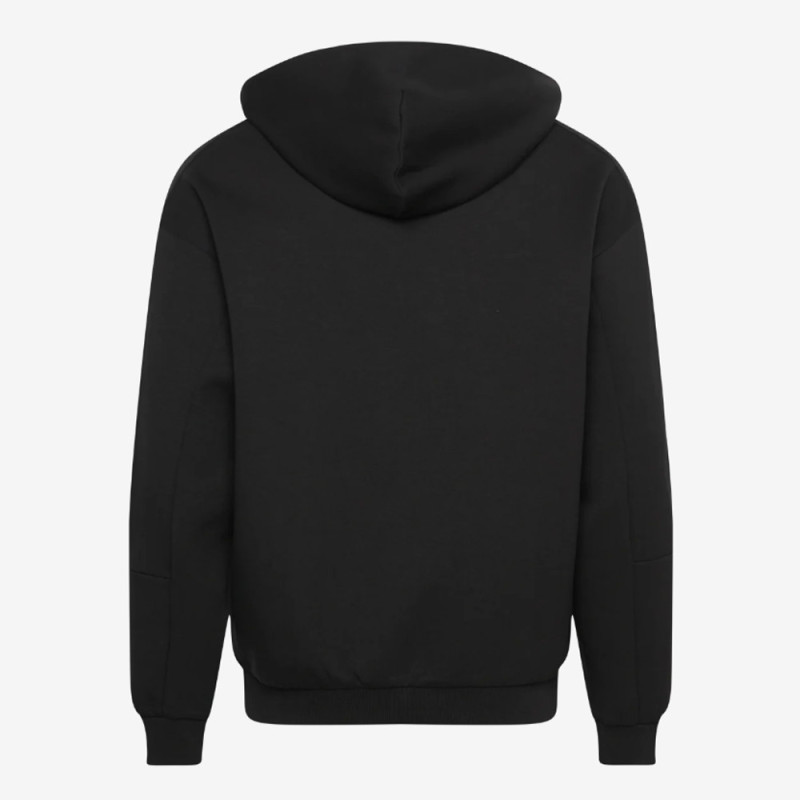 Sweat à capuche en coton mélangé avec bandes à motif géométriques DANOVOHOOD Hugo noir