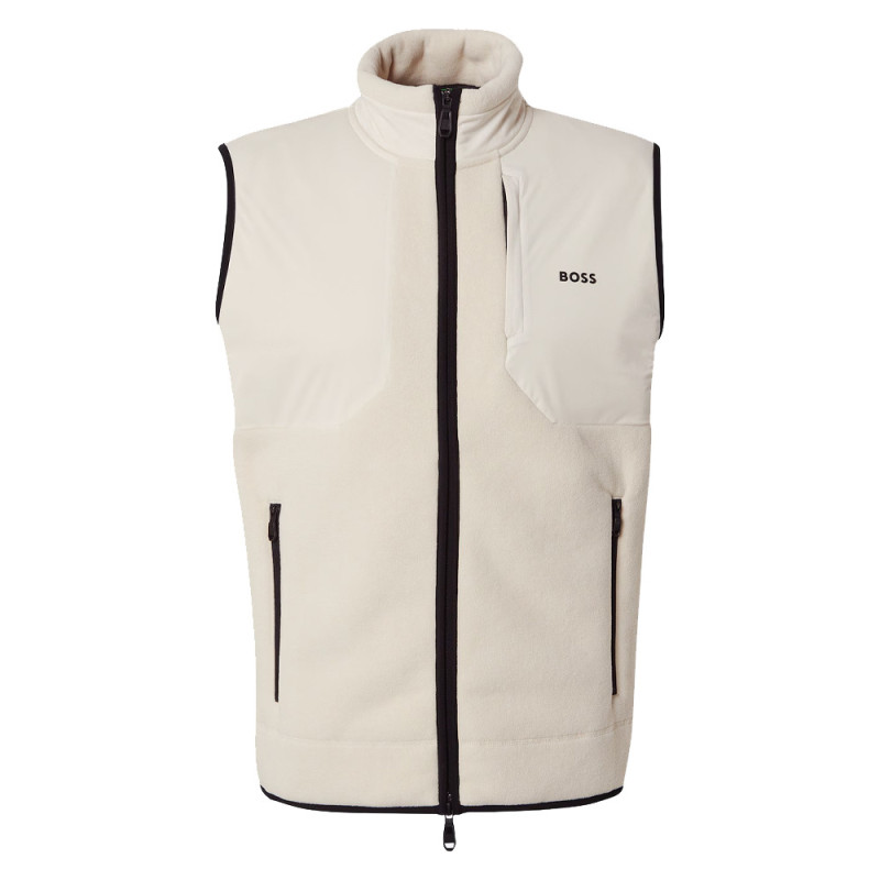 Gilet coupe décontractée avec polaire sherpa SW_Hole19 Sveedy BOSS blanc