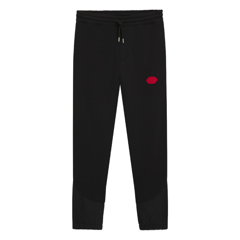 Bas de survêtement Dilvanos HUGO en coton mélangé avec logo estampé à la cire noir