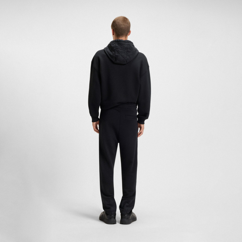 Bas de survêtement Dilvanos HUGO en coton mélangé avec logo estampé à la cire noir