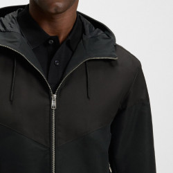 Veste à capuche en popeline microfibre déperlante H-Cireno4 BOSS noire