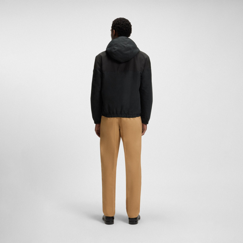 Veste à capuche en popeline microfibre déperlante H-Cireno4 BOSS noire