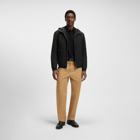 Veste à capuche en popeline microfibre déperlante H-Cireno4 BOSS noire