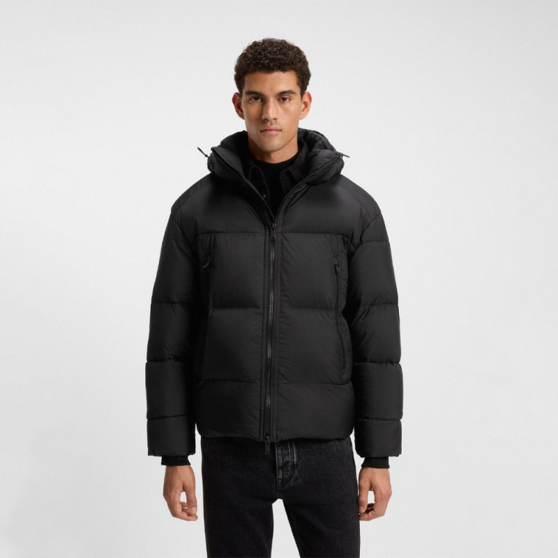 Doudoune Oversize en tissu ripstop froissé Orbok BOSS noire