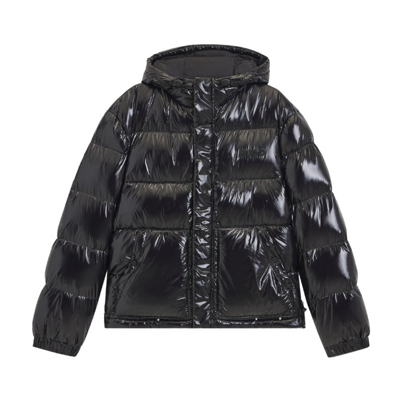 Doudoune déperlante en tissu brillant Baro2541 BOSS noire