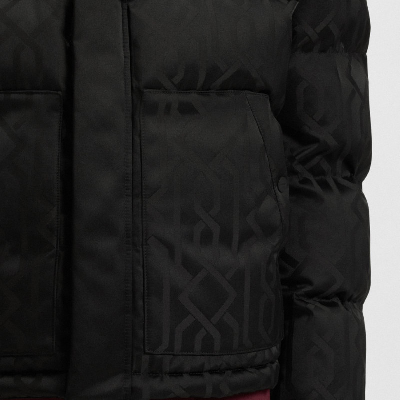 Veste HUGO Homme Déperlante Motif Jacquard Noire | Chez DM’Sports