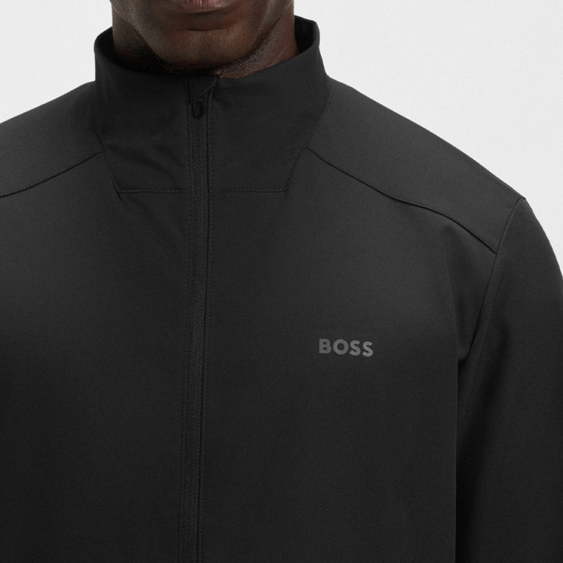 Veste de survêtement BOSS L_CRUISELITE FZ 1- Noir - déperlante zippée en tissu extensible