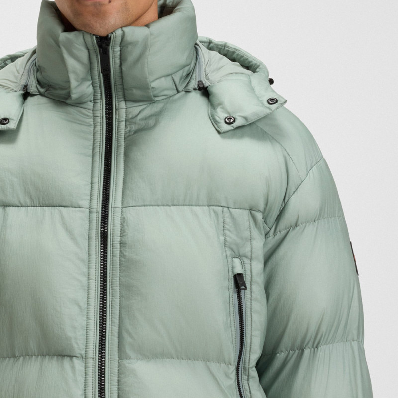 Doudoune Oversize en tissu ripstop froissé Orbok BOSS verte