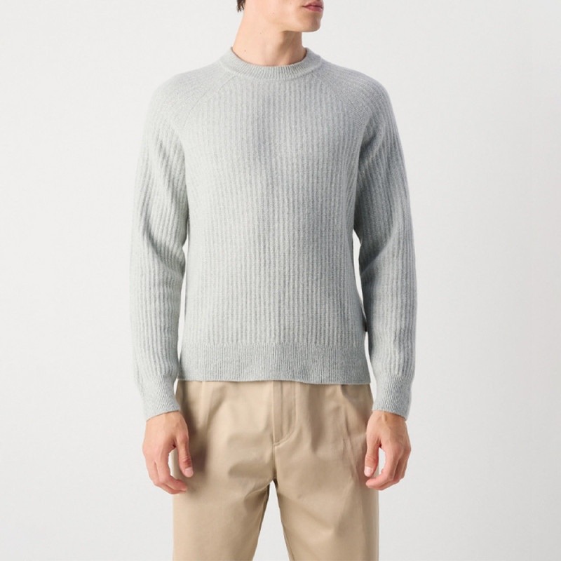 Pull BOSS Homme Relaxed Maille Côtelée vert | Chez DM’Sports