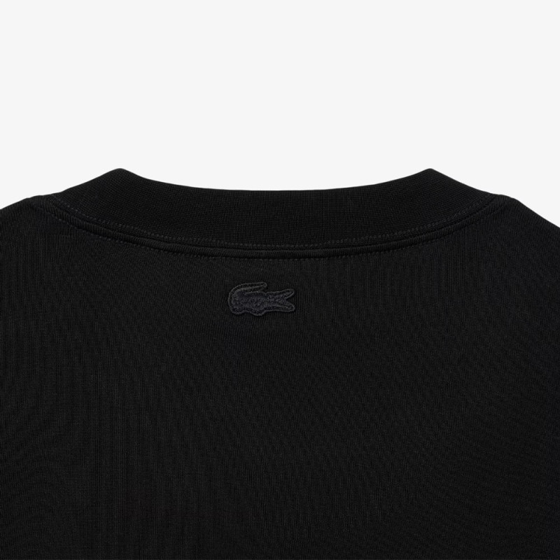 T-shirt loose fit jersey imprimé LACOSTE noir