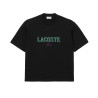 T-shirt loose fit jersey imprimé LACOSTE noir