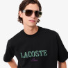 T-shirt loose fit jersey imprimé LACOSTE noir