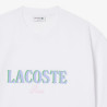 T-shirt loose fit jersey imprimé LACOSTE blanc