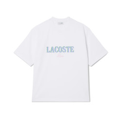 T-shirt loose fit jersey imprimé LACOSTE blanc