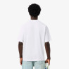 T-shirt loose fit jersey imprimé LACOSTE blanc