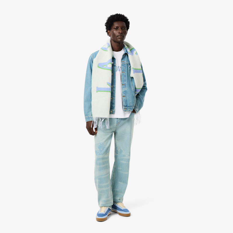 T-shirt loose fit jersey imprimé LACOSTE blanc