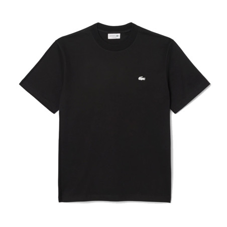T-shirt coton avec crocodile à strass LACOSTE Noir