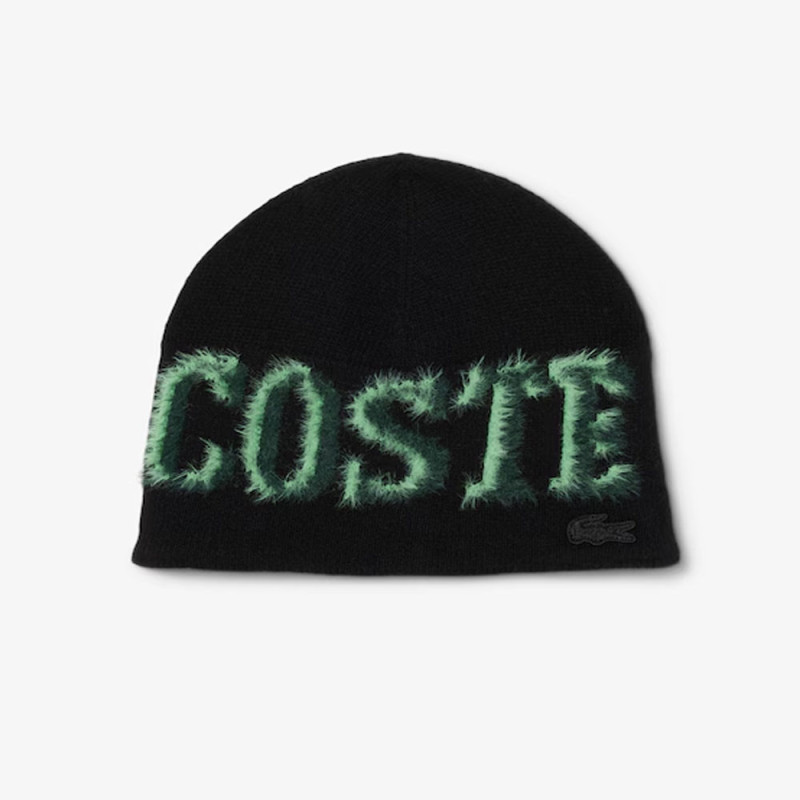 BONNET  LAINE LACOSTE  MARQUAGE INTARSIA RB5985-XIY