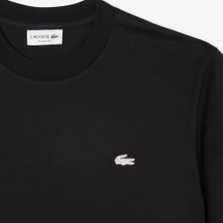 T-shirt coton avec crocodile à strass LACOSTE noir