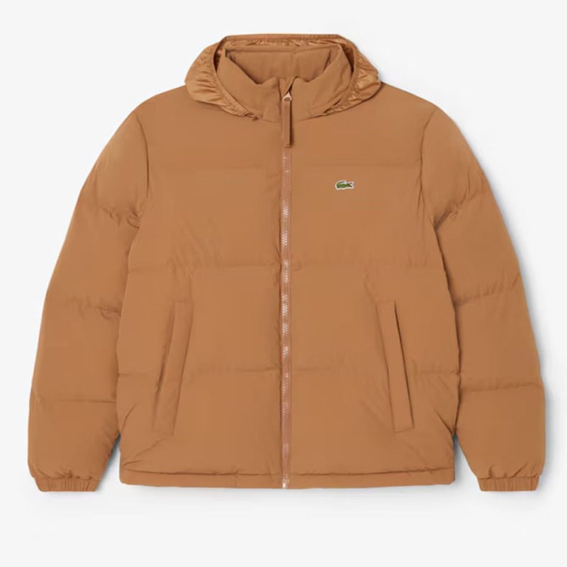 Doudoune Lacoste -Marron - à capuche déperlante