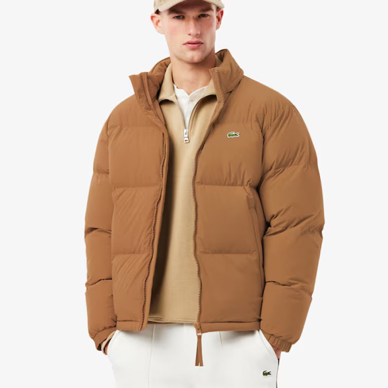 Doudoune Lacoste -Marron - à capuche déperlante