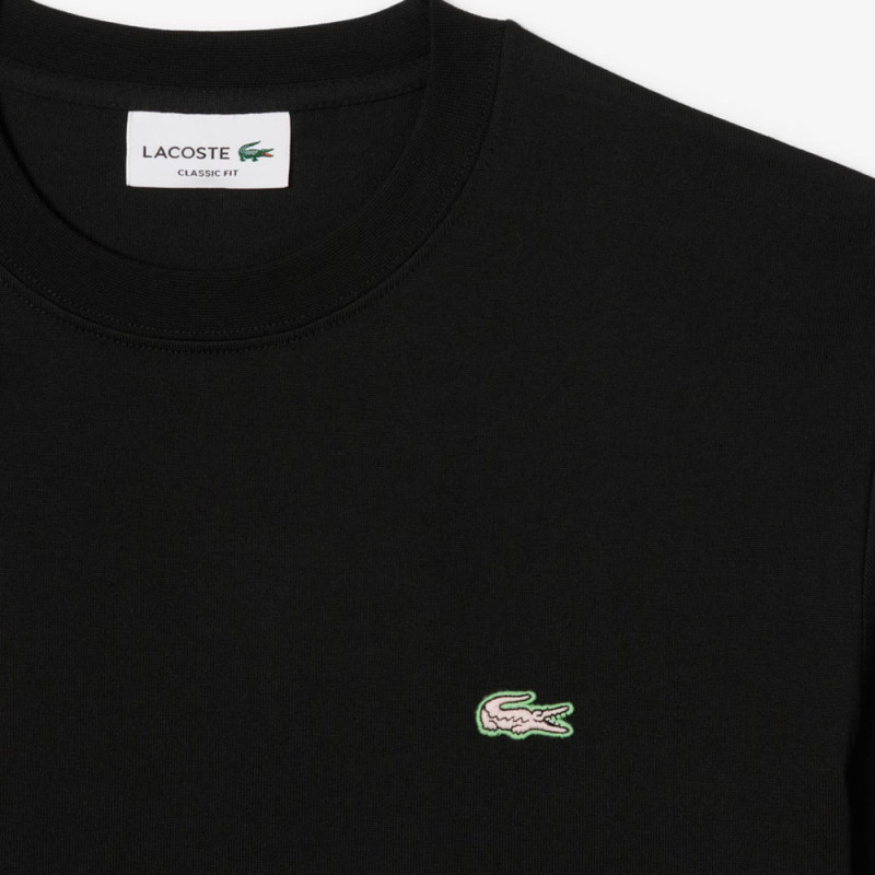 T-shirt  Lacoste -Noir - à manches courtes  avec  Imprimé
