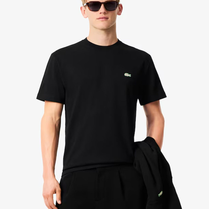 T-shirt  Lacoste -Noir - à manches courtes  avec  Imprimé