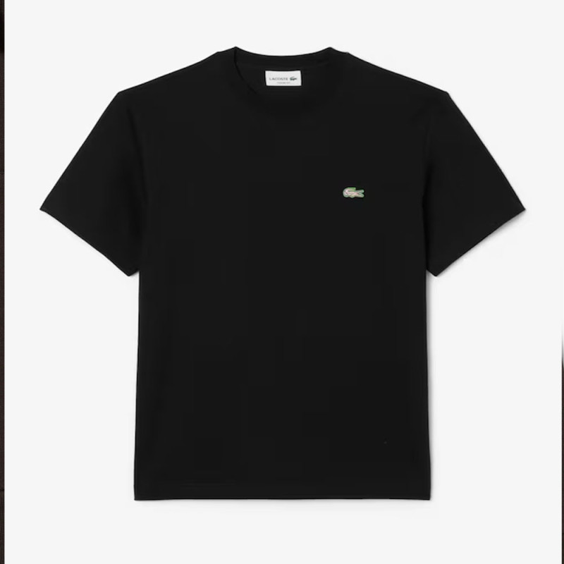 T-shirt  Lacoste -Noir - à manches courtes  avec  Imprimé