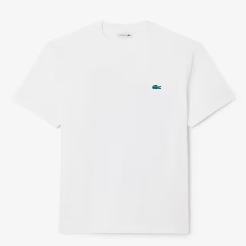T-shirt  Lacoste -Blanc - à manches courtes  avec  Imprimé