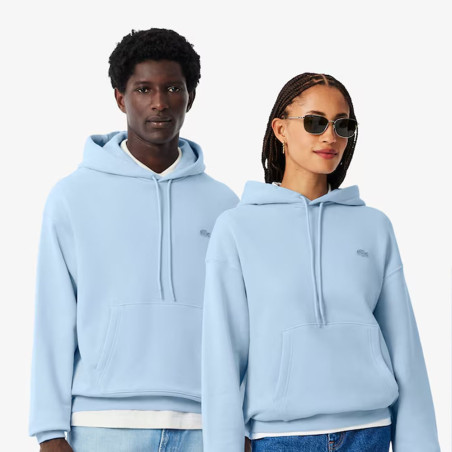Sweatshirt à capuche   Lacoste -Bleu ciel- molleton épais  unisexe