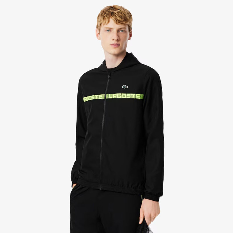 Survêtement Lacoste - NOIR - Tennis bande griffée
