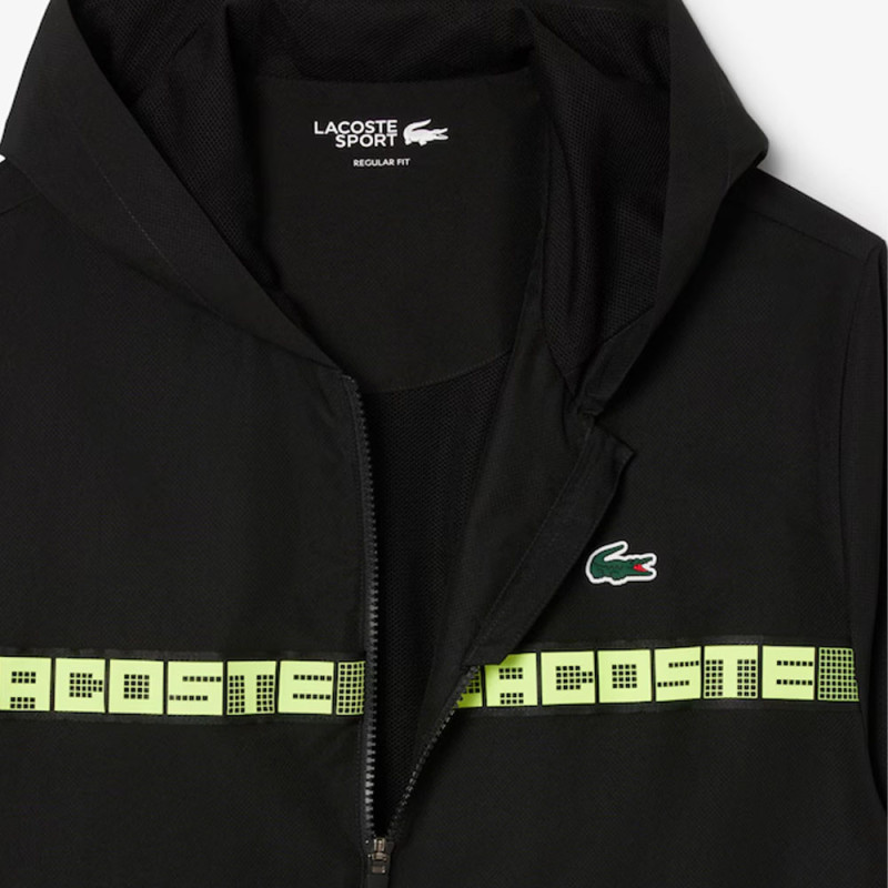 Survêtement Lacoste - NOIR - Tennis bande griffée