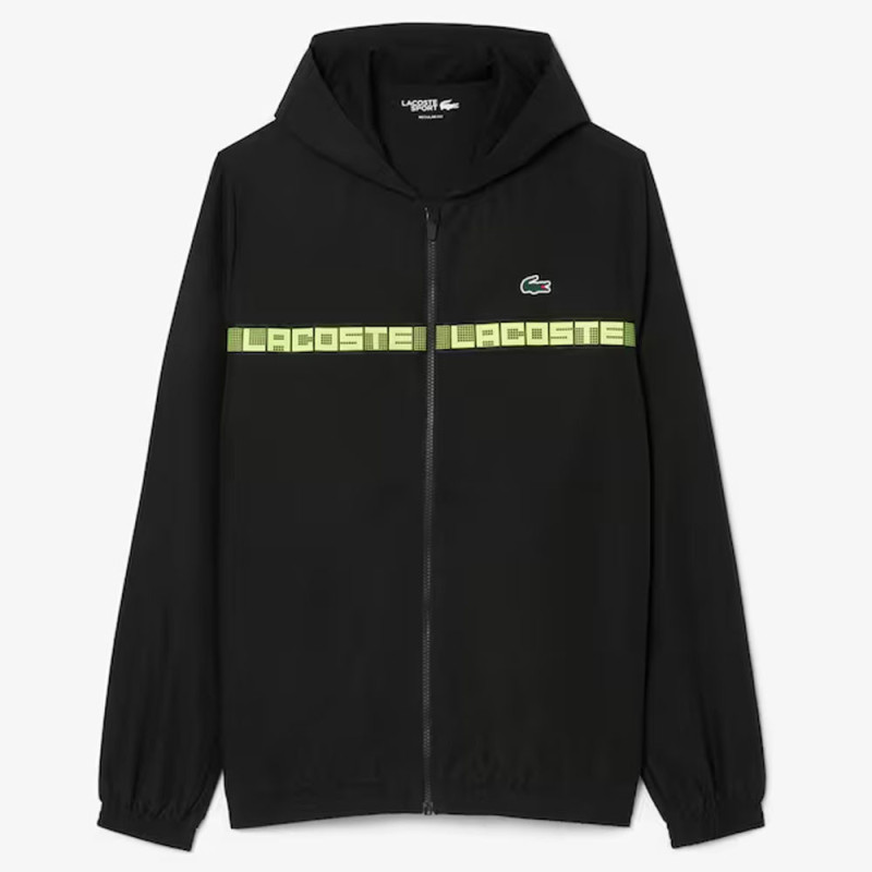 Survêtement Lacoste - NOIR - Tennis bande griffée