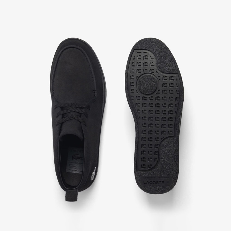 Baskets Baseshot Chukka homme en suède LACOSTE noires