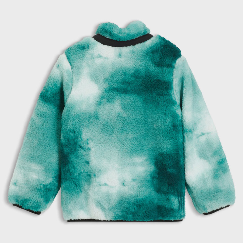 Veste enfant en peau retournée synthétique avec poche ripstop hUGO verte