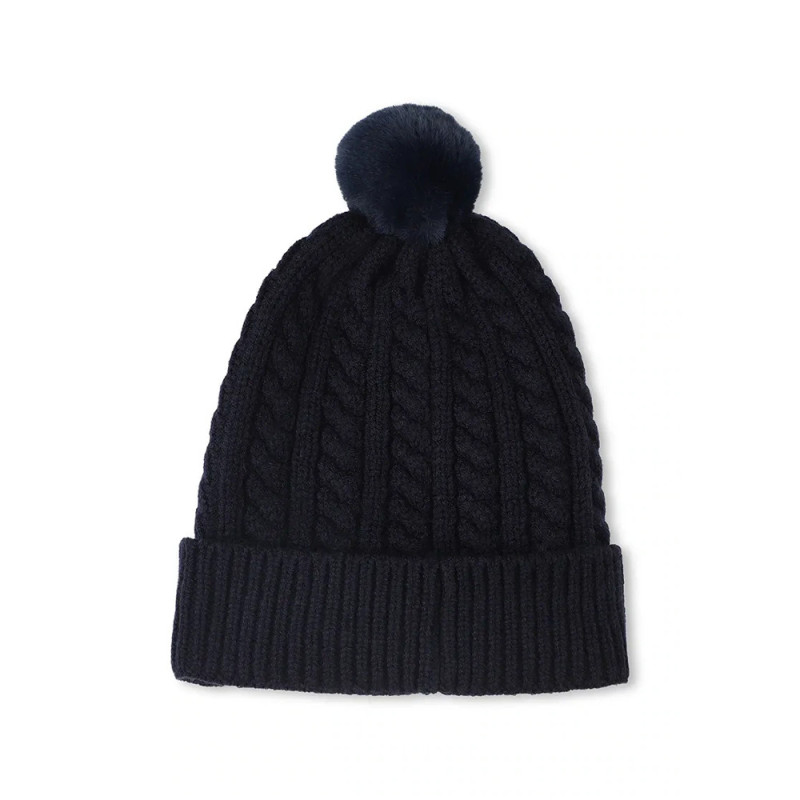 Bonnet tricot torsadé BOSS enfant bleu marine