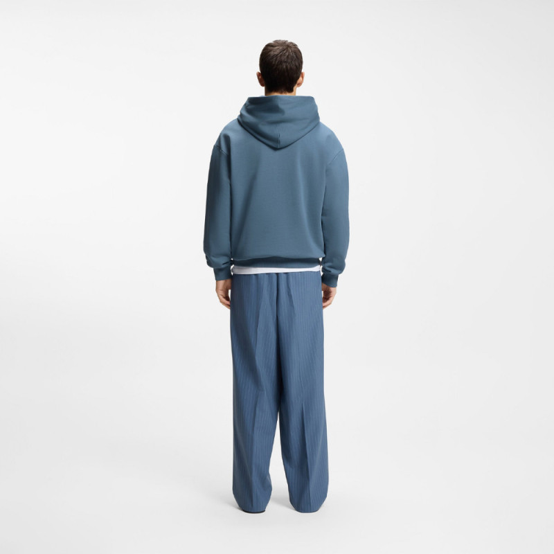 Sweat à capuche en molleton de coton avec logo en dégradé Danohood HUGO bleu