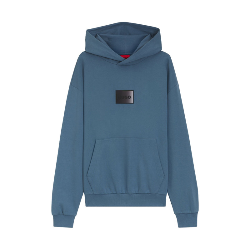 Sweat à capuche en molleton de coton avec logo en dégradé Danohood HUGO bleu