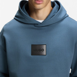 Sweat à capuche en molleton de coton avec logo en dégradé Danohood HUGO bleu
