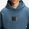 Sweat à capuche en molleton de coton avec logo en dégradé Danohood HUGO bleu