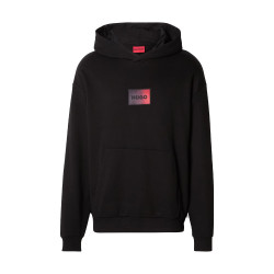 Sweat à capuche en molleton de coton avec logo en dégradé Danohood HUGO noir