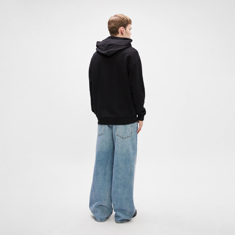 Sweat à capuche en molleton de coton avec logo en dégradé Danohood HUGO noir